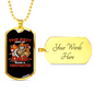 Dad Raises A Firefighter Gift Stainless Steel or 18k Gold Dog Tag 24" Chain-Express Your Love Gifts
