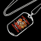 Dad Raises A Firefighter Gift Stainless Steel or 18k Gold Dog Tag 24" Chain-Express Your Love Gifts