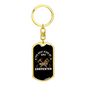 Dad Raises Carpenter Swivel Keychain Woodworker Dog Tag Stainless Steel or 18k Gold-Express Your Love Gifts