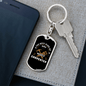 Dad Raises Carpenter Swivel Keychain Woodworker Dog Tag Stainless Steel or 18k Gold-Express Your Love Gifts