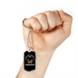 Dad Raises Carpenter Woodworker Dog Tag Stainless Steel or 18k Gold W 24"-Express Your Love Gifts
