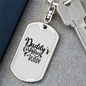 Dad'S Fishing Buddy Keychain Stainless Steel or 18k Gold Dog Tag Keyring-Express Your Love Gifts