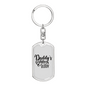 Dad'S Fishing Buddy Keychain Stainless Steel or 18k Gold Dog Tag Keyring-Express Your Love Gifts