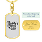 Dad'S Fishing Buddy Keychain Stainless Steel or 18k Gold Dog Tag Keyring-Express Your Love Gifts