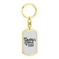 Dad'S Fishing Buddy Keychain Stainless Steel or 18k Gold Dog Tag Keyring-Express Your Love Gifts