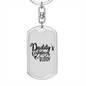 Dad'S Fishing Buddy Keychain Stainless Steel or 18k Gold Dog Tag Keyring-Express Your Love Gifts