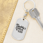 Dad'S Fishing Buddy Keychain Stainless Steel or 18k Gold Dog Tag Keyring-Express Your Love Gifts