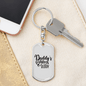 Dad'S Fishing Buddy Keychain Stainless Steel or 18k Gold Dog Tag Keyring-Express Your Love Gifts