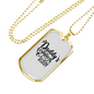 Dad'S Fishing Buddy Necklace Stainless Steel or 18k Gold Dog Tag 24" Chain-Express Your Love Gifts