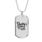 Dad'S Fishing Buddy Necklace Stainless Steel or 18k Gold Dog Tag 24" Chain-Express Your Love Gifts