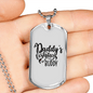 Dad'S Fishing Buddy Necklace Stainless Steel or 18k Gold Dog Tag 24" Chain-Express Your Love Gifts
