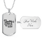 Dad'S Fishing Buddy Necklace Stainless Steel or 18k Gold Dog Tag 24" Chain-Express Your Love Gifts