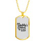 Dad'S Fishing Buddy Necklace Stainless Steel or 18k Gold Dog Tag 24" Chain-Express Your Love Gifts