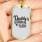 Dad'S Fishing Buddy Necklace Stainless Steel or 18k Gold Dog Tag 24" Chain-Express Your Love Gifts