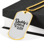 Dad'S Fishing Buddy Necklace Stainless Steel or 18k Gold Dog Tag 24" Chain-Express Your Love Gifts