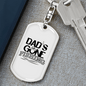 Dad'S Gone Fishing Keychain Stainless Steel or 18k Gold Dog Tag Keyring-Express Your Love Gifts