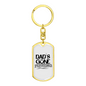 Dad'S Gone Fishing Keychain Stainless Steel or 18k Gold Dog Tag Keyring-Express Your Love Gifts