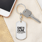 Dad'S Gone Fishing Keychain Stainless Steel or 18k Gold Dog Tag Keyring-Express Your Love Gifts