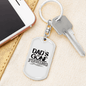 Dad'S Gone Fishing Keychain Stainless Steel or 18k Gold Dog Tag Keyring-Express Your Love Gifts