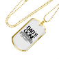 Dad'S Gone Fishing Necklace Stainless Steel or 18k Gold Dog Tag 24" Chain-Express Your Love Gifts