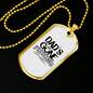 Dad'S Gone Fishing Necklace Stainless Steel or 18k Gold Dog Tag 24" Chain-Express Your Love Gifts