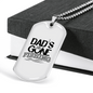 Dad'S Gone Fishing Necklace Stainless Steel or 18k Gold Dog Tag 24" Chain-Express Your Love Gifts