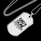 Dad'S Gone Fishing Necklace Stainless Steel or 18k Gold Dog Tag 24" Chain-Express Your Love Gifts