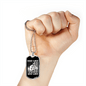 Dad Son Fishing Necklace Stainless Steel or 18k Gold Dog Tag 24' Chain-Express Your Love Gifts