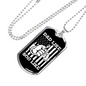 Dad Son Fishing Necklace Stainless Steel or 18k Gold Dog Tag 24' Chain-Express Your Love Gifts