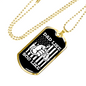 Dad Son Fishing Necklace Stainless Steel or 18k Gold Dog Tag 24' Chain-Express Your Love Gifts