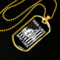 Dad Son Fishing Necklace Stainless Steel or 18k Gold Dog Tag 24' Chain-Express Your Love Gifts