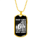 Dad Son Fishing Necklace Stainless Steel or 18k Gold Dog Tag 24' Chain-Express Your Love Gifts