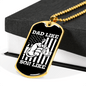 Dad Son Fishing Necklace Stainless Steel or 18k Gold Dog Tag 24' Chain-Express Your Love Gifts