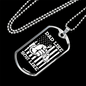 Dad Son Fishing Necklace Stainless Steel or 18k Gold Dog Tag 24' Chain-Express Your Love Gifts