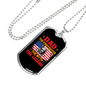 Dad The Firefighter Gift Stainless Steel or 18k Gold Dog Tag 24" Chain-Express Your Love Gifts