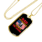 Dad The Firefighter Gift Stainless Steel or 18k Gold Dog Tag 24" Chain-Express Your Love Gifts