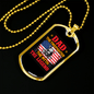 Dad The Firefighter Gift Stainless Steel or 18k Gold Dog Tag 24" Chain-Express Your Love Gifts
