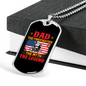 Dad The Firefighter Gift Stainless Steel or 18k Gold Dog Tag 24" Chain-Express Your Love Gifts