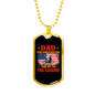 Dad The Firefighter Gift Stainless Steel or 18k Gold Dog Tag 24" Chain-Express Your Love Gifts