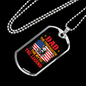 Dad The Firefighter Gift Stainless Steel or 18k Gold Dog Tag 24" Chain-Express Your Love Gifts
