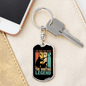 Dad The Hunting Myth Keychain Stainless Steel or 18k Gold Dog Tag Keyring-Express Your Love Gifts