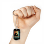 Dad The Hunting Myth Necklace Stainless Steel or 18k Gold Dog Tag 24" Chain-Express Your Love Gifts