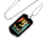 Dad The Hunting Myth Necklace Stainless Steel or 18k Gold Dog Tag 24" Chain-Express Your Love Gifts