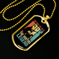 Dad The Hunting Myth Necklace Stainless Steel or 18k Gold Dog Tag 24" Chain-Express Your Love Gifts