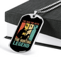 Dad The Hunting Myth Necklace Stainless Steel or 18k Gold Dog Tag 24" Chain-Express Your Love Gifts