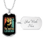 Dad The Hunting Myth Necklace Stainless Steel or 18k Gold Dog Tag 24" Chain-Express Your Love Gifts