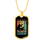 Dad The Hunting Myth Necklace Stainless Steel or 18k Gold Dog Tag 24" Chain-Express Your Love Gifts