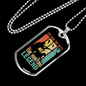 Dad The Hunting Myth Necklace Stainless Steel or 18k Gold Dog Tag 24" Chain-Express Your Love Gifts