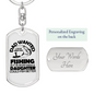 Dad Wanted Fishing Keychain Stainless Steel or 18k Gold Dog Tag Keyring-Express Your Love Gifts