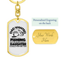 Dad Wanted Fishing Keychain Stainless Steel or 18k Gold Dog Tag Keyring-Express Your Love Gifts